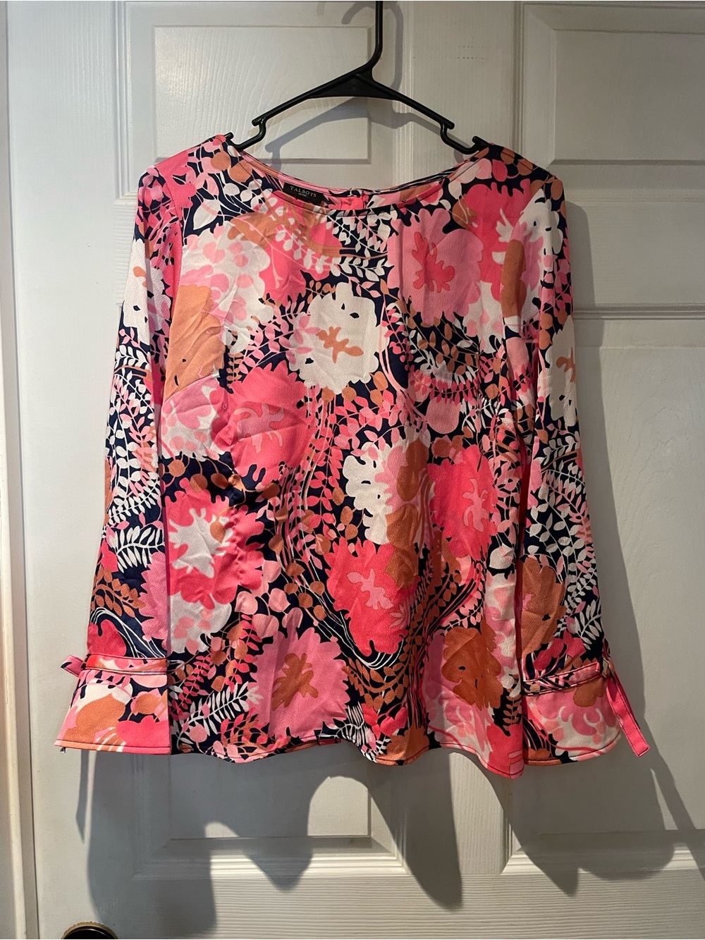 Talbots Pink Floral Long-Sleeve Blouse MP